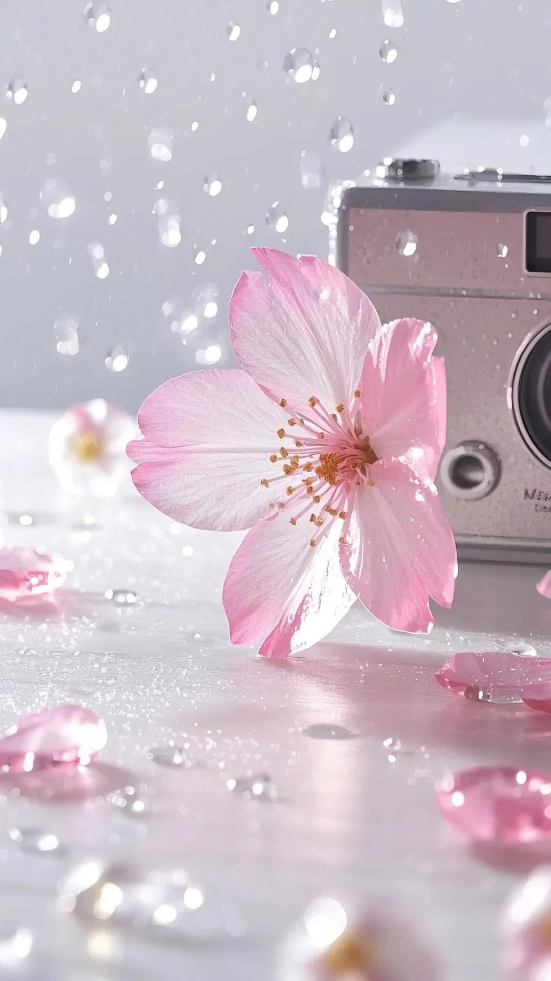 pink and white flower wallpaper
