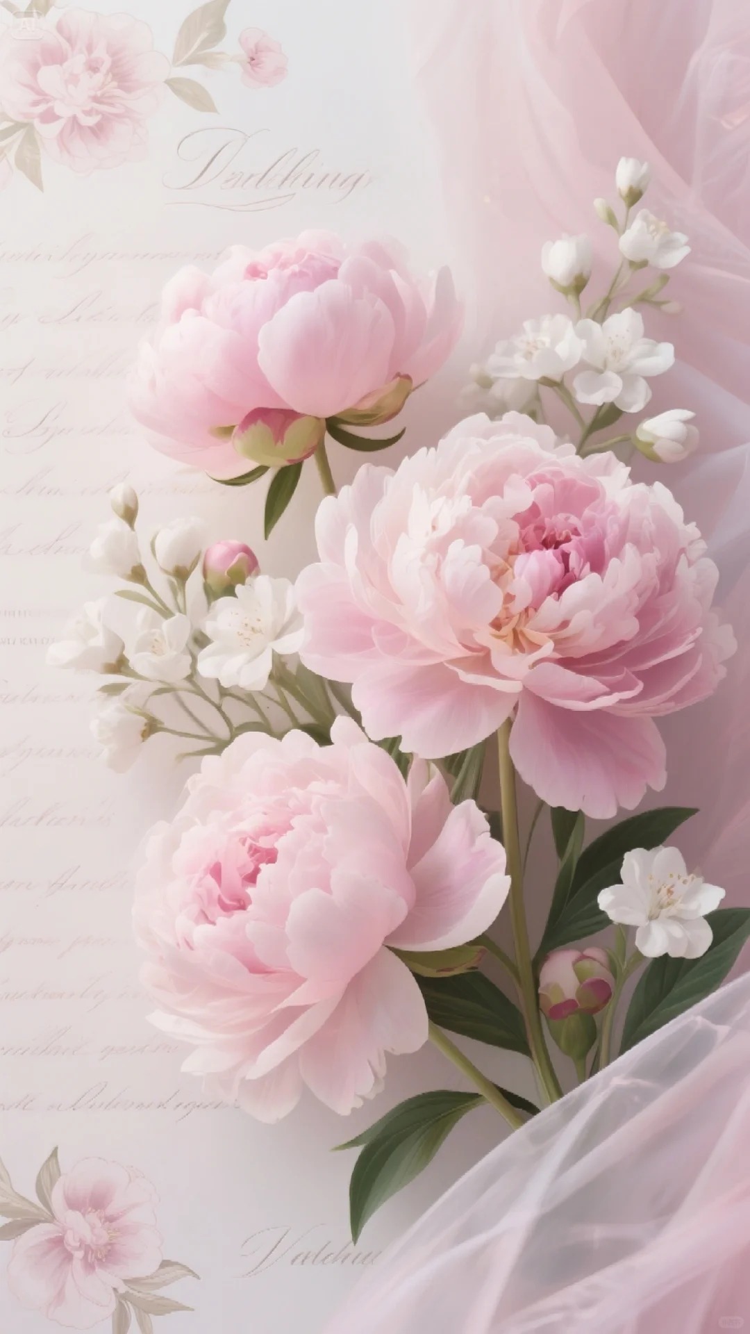 pink flower aesthetic wallpaper